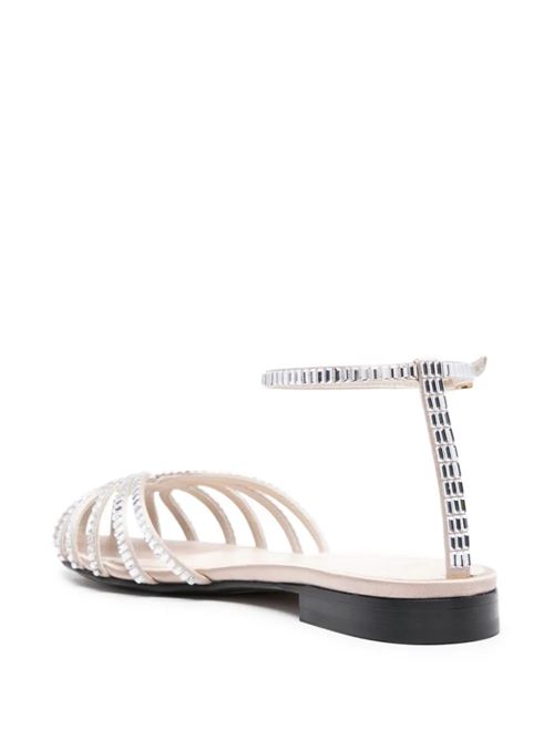 Rebecca crystal-embellished caged sandals Aleví Milano | L20S500350222X01SATIN SKIN